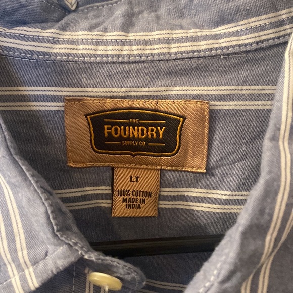 The Foundary striped button down size LT - Picture 2 of 3